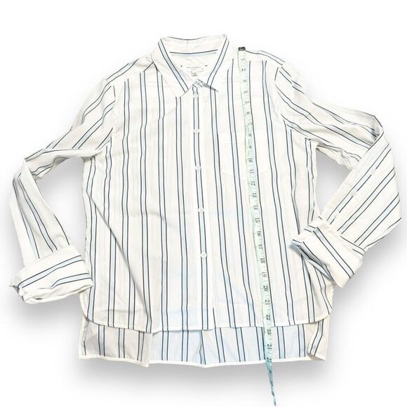Equipment Femme Huntley White Blue Stripe Cotton Button Down Women’s Size S - Picture 10 of 10